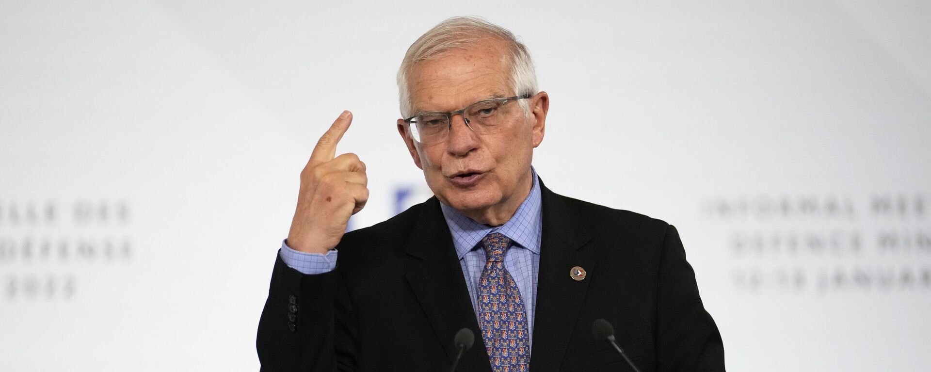 European Union foreign policy chief Josep Borrell speaks during a media conference after a meeting of European Union defense ministers in Brest, France, Thursday, Jan. 13, 2022 - Sputnik International, 1920, 31.08.2024