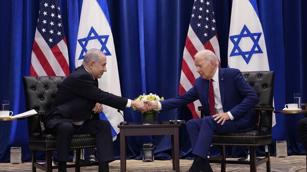 President Joe Biden meets with Israeli Prime Minister Benjamin Netanyahu in New York, Wednesday, Sept. 20, 2023 - Sputnik International