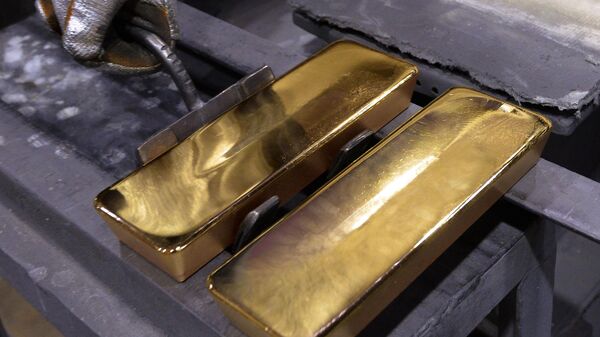 Gold bars of the highest standard of 99.99 percent purity  - Sputnik International