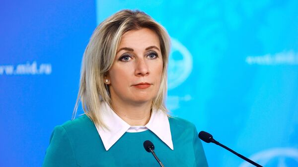Russian Foreign Ministry’s spokeswoman Maria Zakharova attends her weekly briefing in Moscow, Russia - Sputnik International