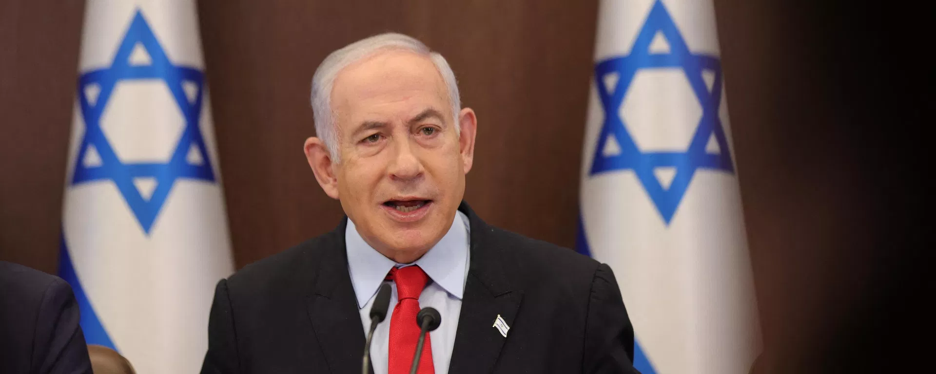 Israeli Prime Minister Benjamin Netanyahu attends the weekly cabinet meeting at his office in Jerusalem on September 27, 2023 - Sputnik International, 1920, 29.03.2024