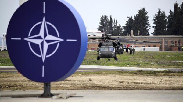 Military helicopters are parked at an airbase in Kocuve, about 85 kilometers (52 miles) south of Tirana, Albania, Monday, March 4, 2024 - Sputnik International
