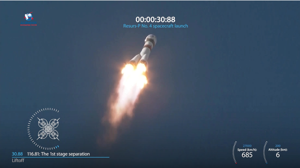 Soyuz-2.1b rocket carrying an Earth observation satellite  - Sputnik International