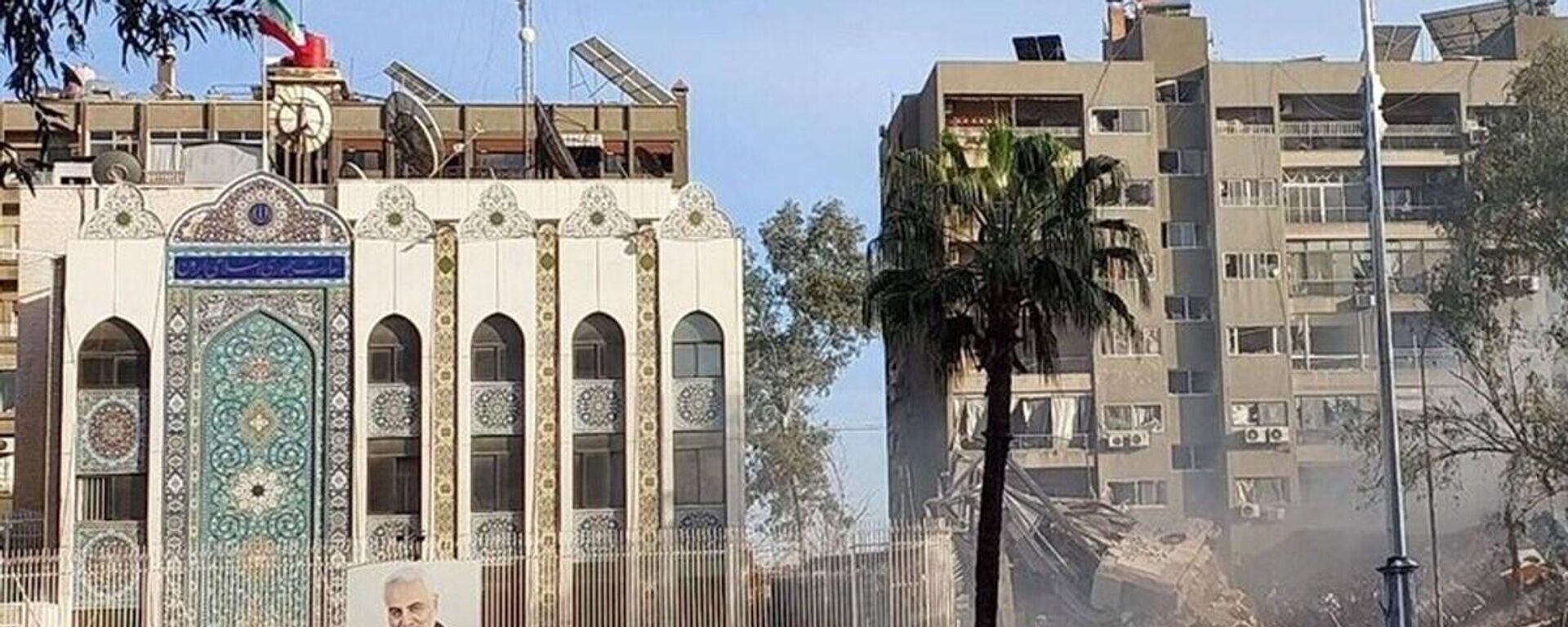 Picture of the Iranian consulate in Damascus, Syria, hit by an airstrike. - Sputnik International, 1920, 01.04.2024