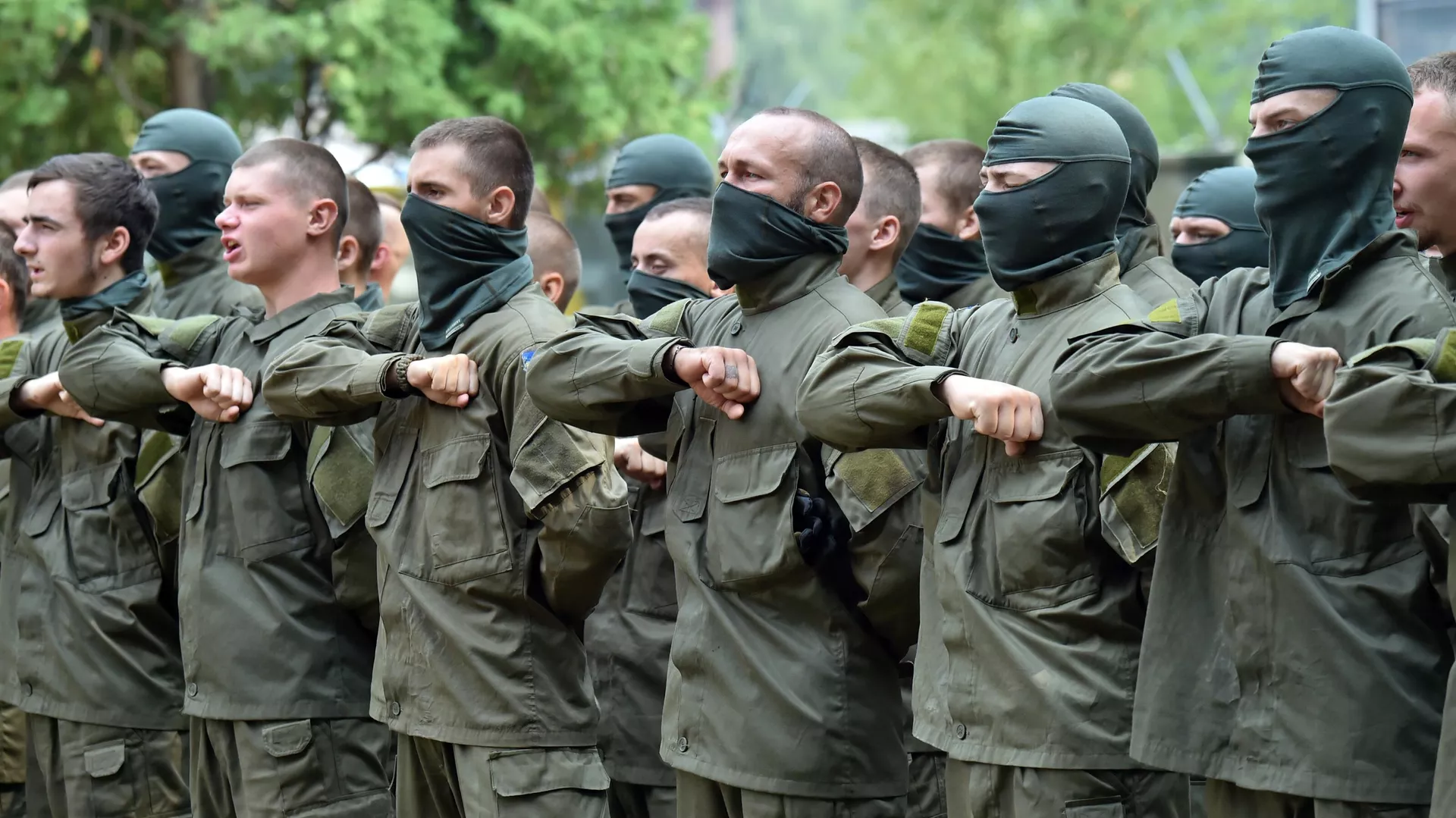 Recrues du bataillon Azov. Photo d'archives - Spoutnik International, 1920, 10.04.2024