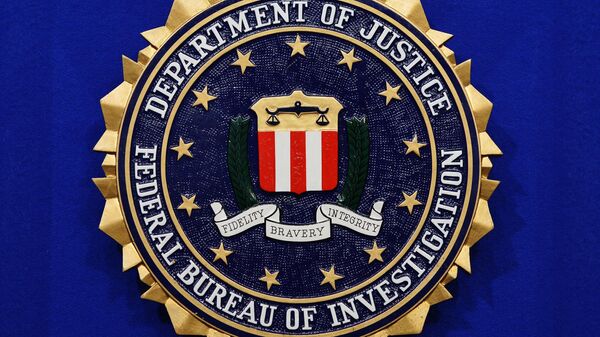 The Federal Bureau of Investigation (FBI) seal is seen on the lectern. File photo - Sputnik International