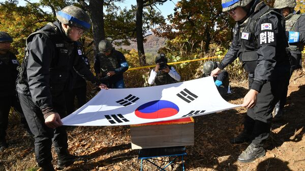 Funeral ceremony of South Korean soldier - Sputnik International