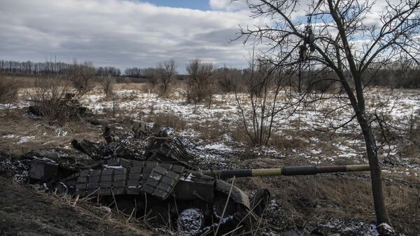 Destroyed Ukrainian Armed Forces equipment. - Sputnik International