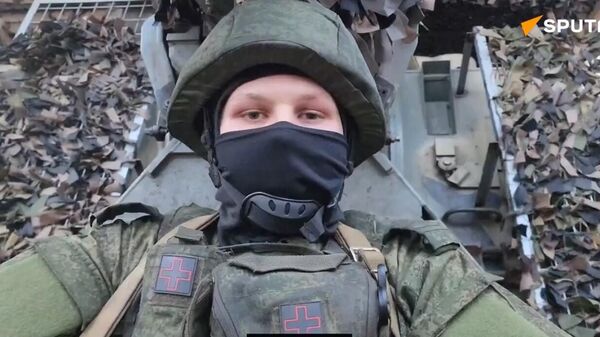 An artilleryman from a group of troops defending the Russian border, with the callsign Mario - Sputnik International