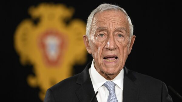 Portuguese President Marcelo Rebelo de Sousa addresses the country after hosting a meeting of the Council of State at the Belem presidential palace in Lisbon, Thursday, Nov. 9, 2023. On Tuesday, Prime Minister Antonio Costa resigned while his government is involved in a widespread corruption probe. (AP Photo/Armando Franca) - Sputnik International