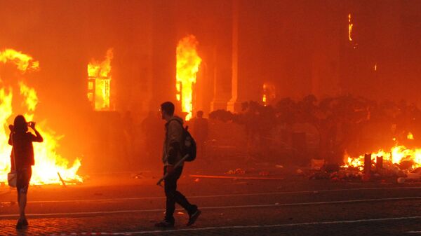 Пожар в Доме профсоюзов в Одессе - Sputnik International