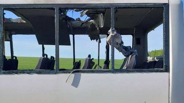 A vehicle damaged as a result of a Ukrainian drone attack on Russia's Belgorod region.
 - Sputnik International