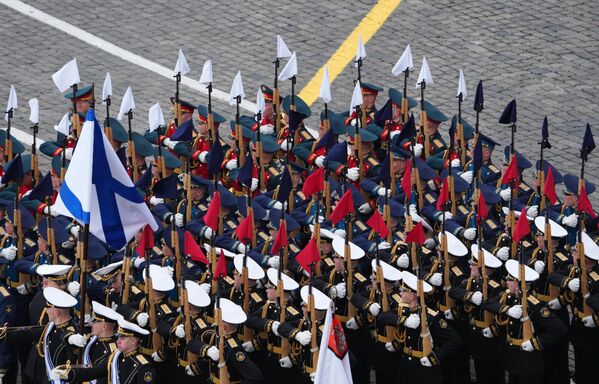 Parade crews at the military parade in Moscow&#x27;s Red Square commemorating the 79th anniversary of Russia&#x27;s victory over Nazism. - Sputnik International