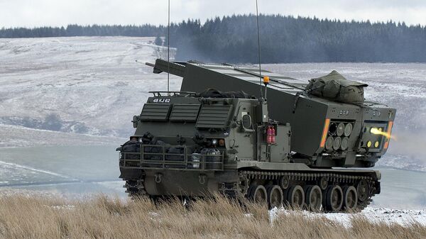 MLRS firing on the ranges at Otterburn. - Sputnik International