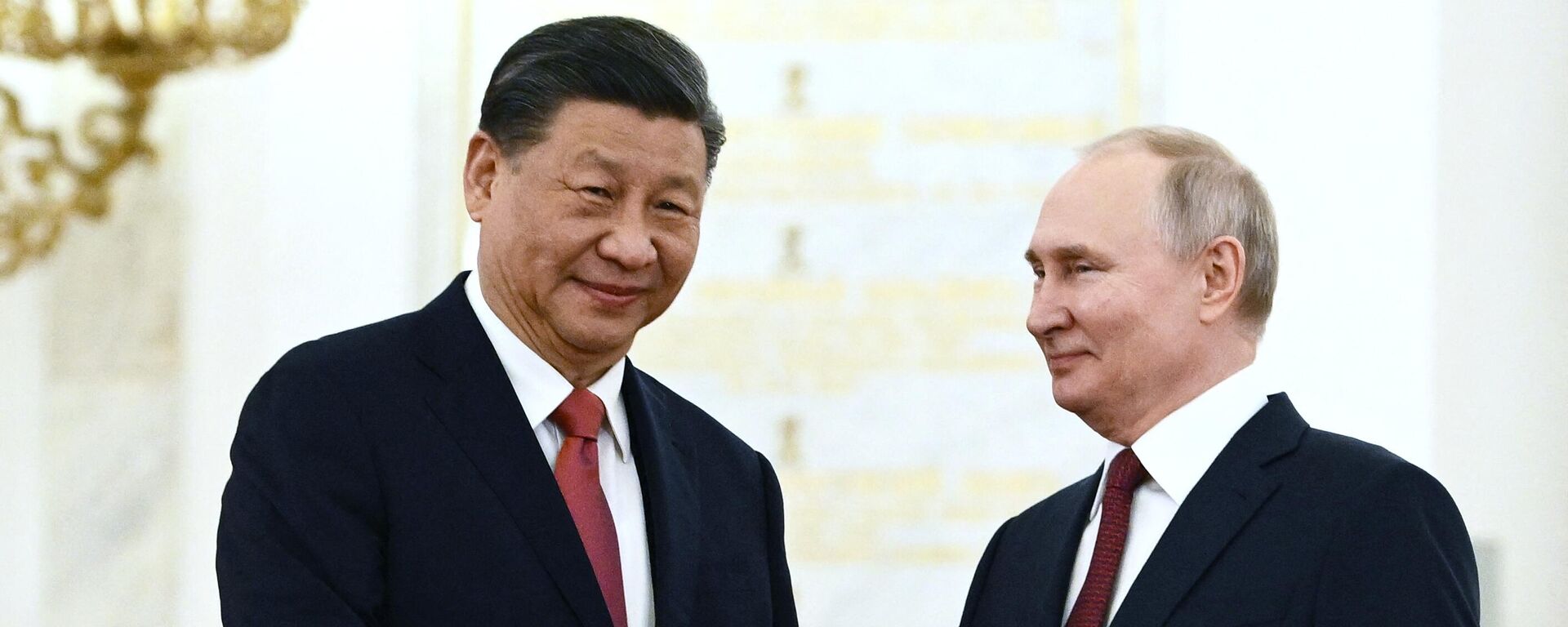 Russian President Vladimir Putin meets with China's President Xi Jinping at the Kremlin in Moscow on March 21, 2023 - Sputnik International, 1920, 15.05.2024