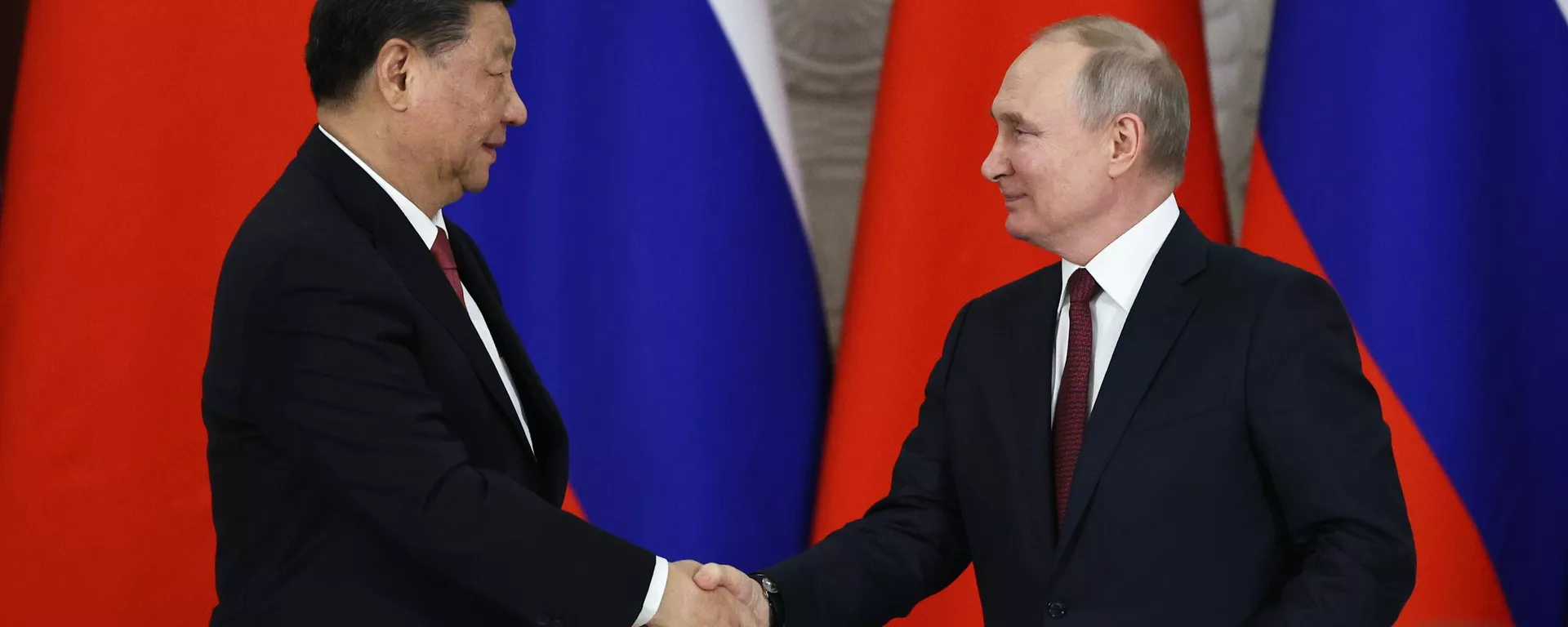 Russian President Vladimir Putin and Chinese President Xi Jinping on March 21, 2023. Russian President Vladimir Putin and Chinese President Xi Jinping on March 21, 2023. - Sputnik International, 1920, 08.05.2025