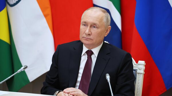 Russian President Vladimir Putin takes part, via videoconference, in an extraordinary BRICS summit
 - Sputnik International