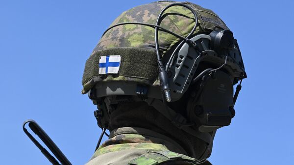A soldier of the Finnish army wduring the 'Dynamic Front 22' annual exercise in southern Germany on July 20, 2022. - Sputnik International
