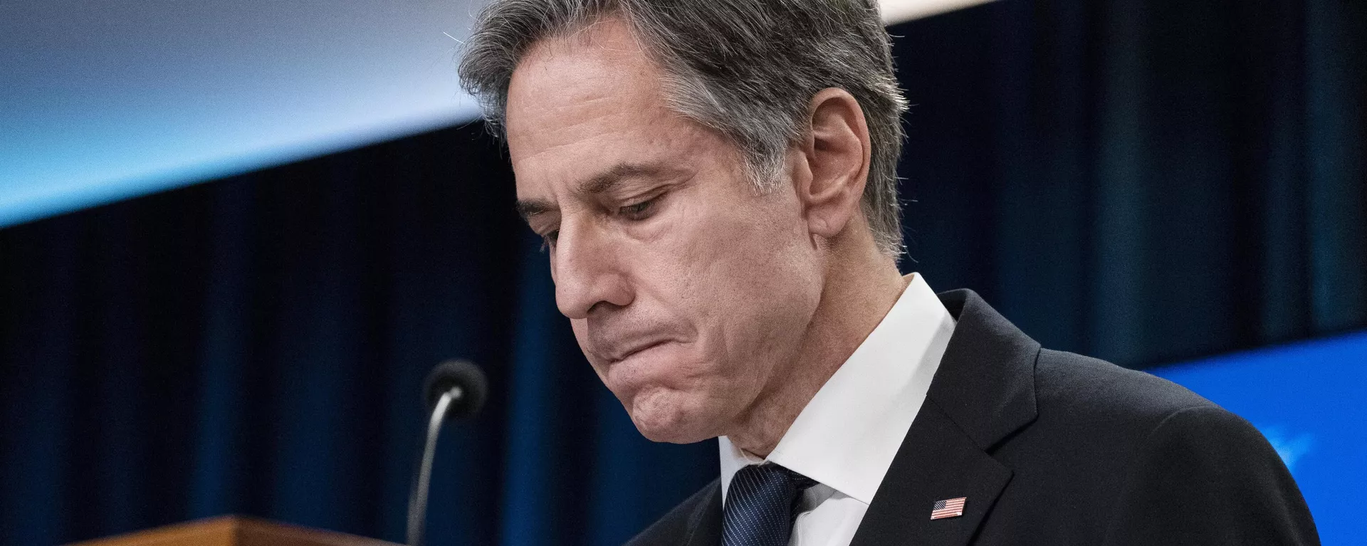 Secretary of State Antony Blinken pauses while speaking about Afghanistan during a media briefing at the State Department, Wednesday, Aug. 25, 2021, in Washington - Sputnik International, 1920, 03.12.2024