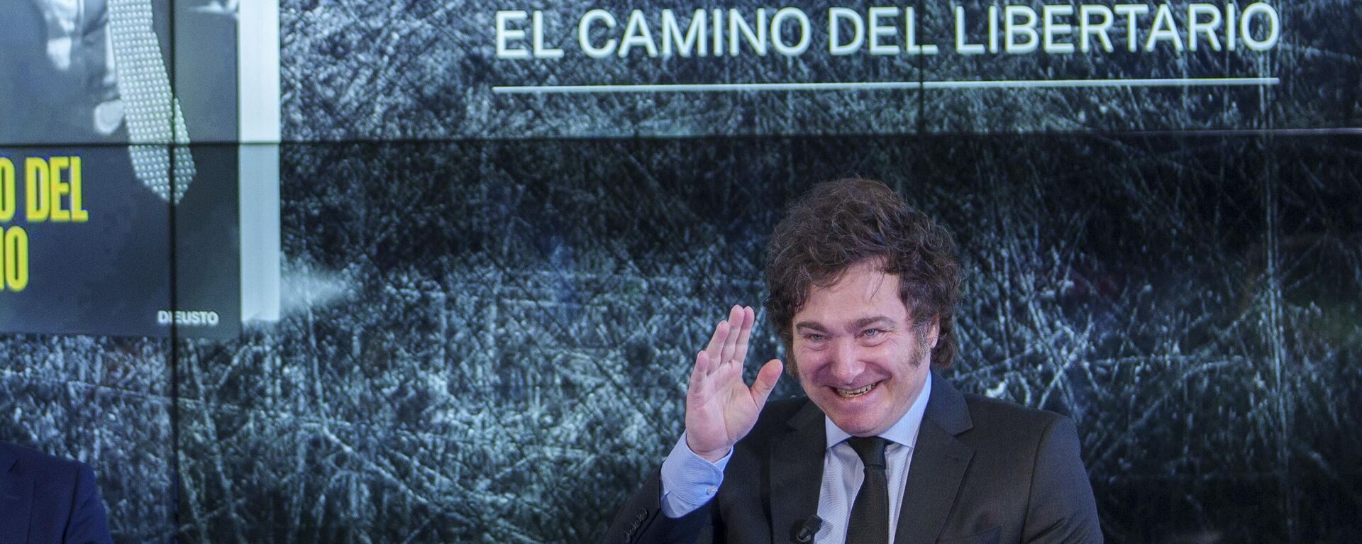 Argentina's President Javier Milei gestures as he presents his book El camino del libertario in Madrid, Spain, Friday, May 17, 2024 - Sputnik International, 1920, 15.04.2025