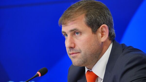 Moldova's opposition bloc Pobeda (Victory) and Sor party leader Ilan Shor attends a news conference announcing an opening of the Moldovan Trading House in Russia at the Rossiya Segodnya international multimedia press centre in Moscow, Russia - Sputnik International