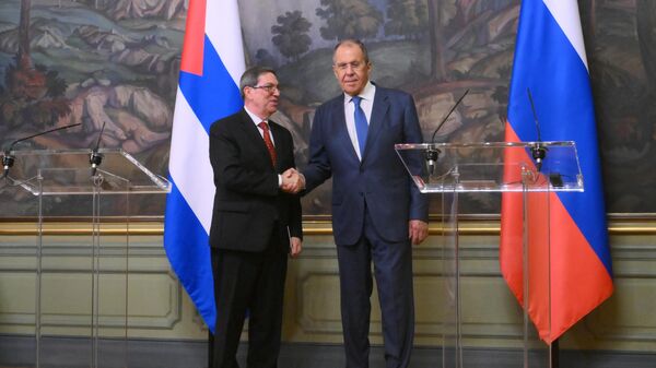 Russian Foreign Minister Sergey Lavrov and Cuban Foreign Minister Bruno Rodriguez Parrilla - Sputnik International