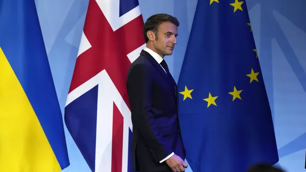 France's President Emmanuel Macron during a NATO summit in Vilnius, Lithuania, Wednesday, July 12, 2023.  - Sputnik International