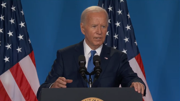 US President Joe Biden speak at a press conference following the NATO summit in Washington DC, July 11, 2023 - Sputnik International