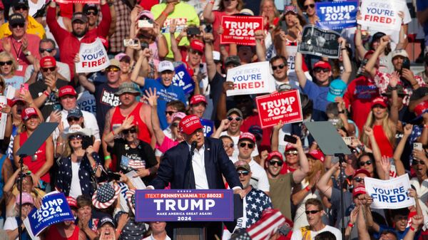 Former US President and Republican presidential candidate Donald Trump speaks during a campaign event at Butler Farm Show Inc. in Butler, Pennsylvania, July 13, 2024. - Sputnik International