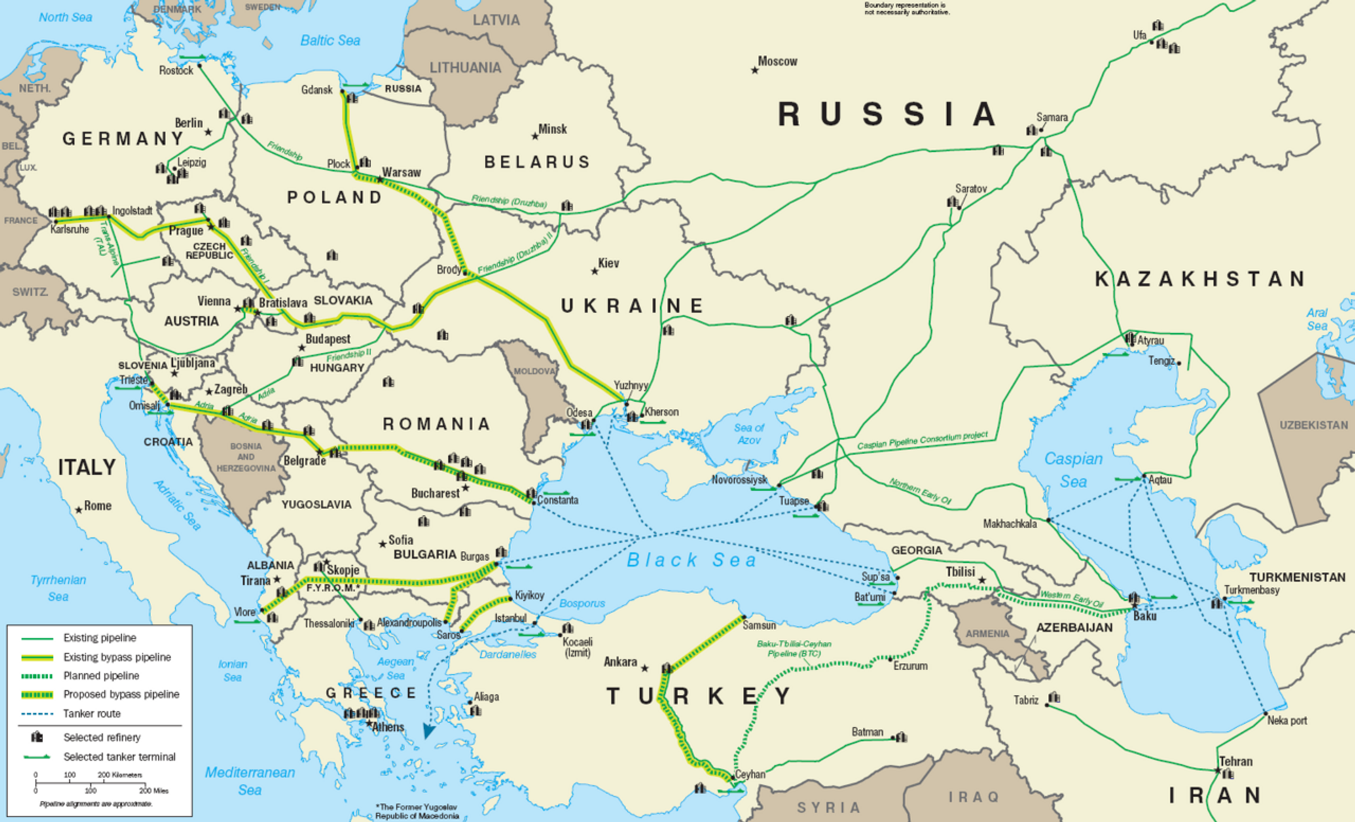 Old United States Department of Energy map showing the Druzhba and other pipelines in the region. - Sputnik International, 1920, 20.07.2024