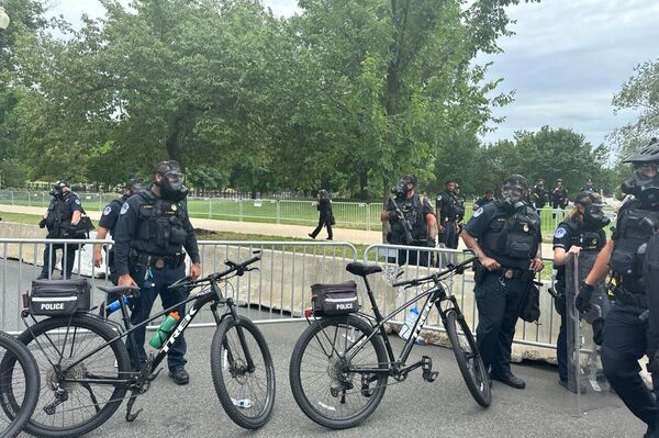 The US Capitol Police deployed pepper spray against pro-peace protesters  - Sputnik International