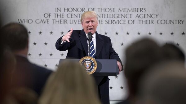 In this Jan. 21, 2017, photo, President Donald Trump speaks at the Central Intelligence Agency in Langley, Va. No one knows how seriously to take Trump’s threat to seize Iraq’s oil. Doing so would involve extraordinary costs and risk confrontation with America’s best ground partner against the Islamic State, but the president told the CIA: “Maybe you’ll have another chance.” (AP Photo/Andrew Harnik) - Sputnik International