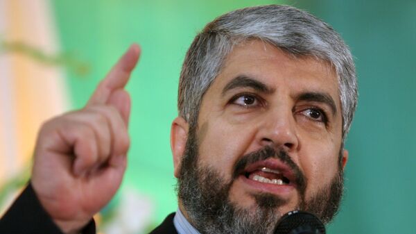 Palestinian Hamas leader Khaled Mashaal delivers his speech during a ceremony to celebrate the anniversary of the birth of Prophet Muhammad, in Tehran, Iran - Sputnik International