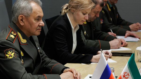 Russian Defense Minister Sergei Shoigu during a meeting with Iranian Minister of Defense and Support of the Armed Forces Mohammad Ashtiani at the meeting of Defense Ministers of the Shanghai Cooperation Organization (SCO) member states. The image is a handout provided by a third party. Editorial use only. Prohibition of archiving, commercial use, and advertising campaigns. - Sputnik International