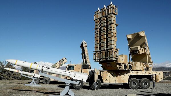 Arman missile system with Sayyad-3 missiles in an Iranian Defense Ministry handout photo during an unveiling ceremony somewhere in Iran on February 17, 2024. - Sputnik International