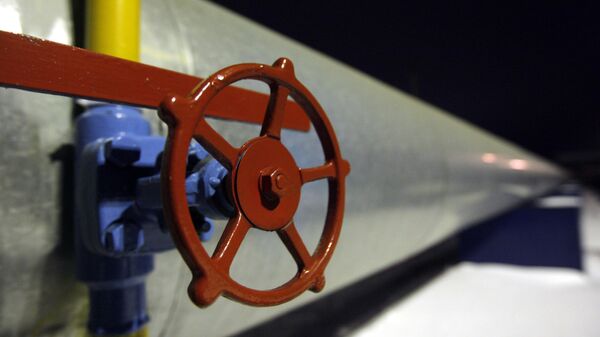 A pipe at the Sudzha gas-measuring station in the Kursk Region. - Sputnik International