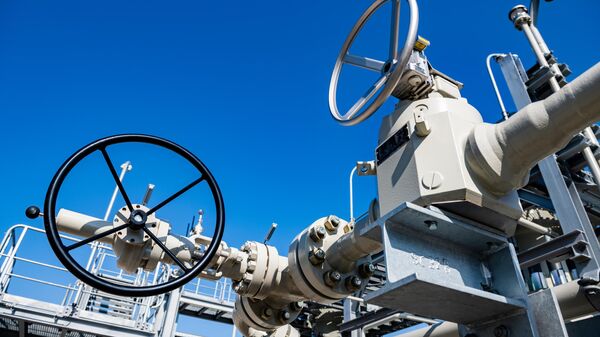 Piping systems and shut-off valves are pictured at the gas receiving station of the Nord Stream Baltic Sea pipeline, in Lubmin, Germany. - Sputnik International