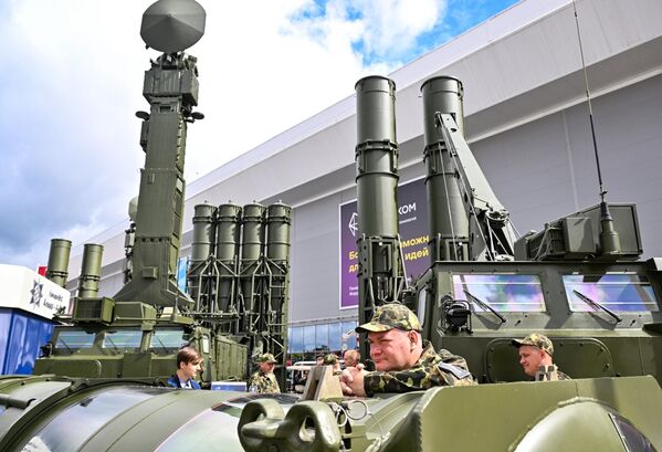 Anti-aircraft missile system at the Army 2024 International Military-Technical Forum. - Sputnik International