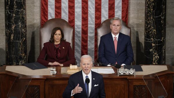 US President Joe Biden delivers the State of the Union address to a joint session of Congress - Sputnik International