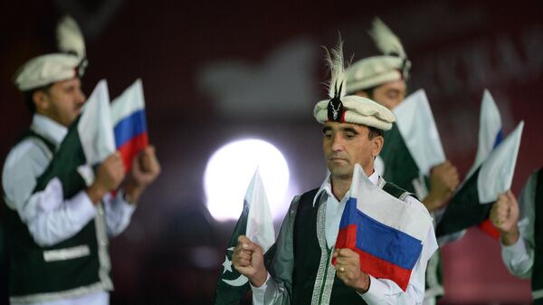 The Armed Forces band of Pakistan at the opening ceremony of Spasskaya Tower International Military Music Festival on Red Square. - Sputnik International