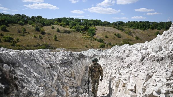 A Russian serviceman of the assault units of the 20th Guards and 25th Combined Arms Armies takes part in combat training at an undisclosed location in the course of Russia's military operation - Sputnik International