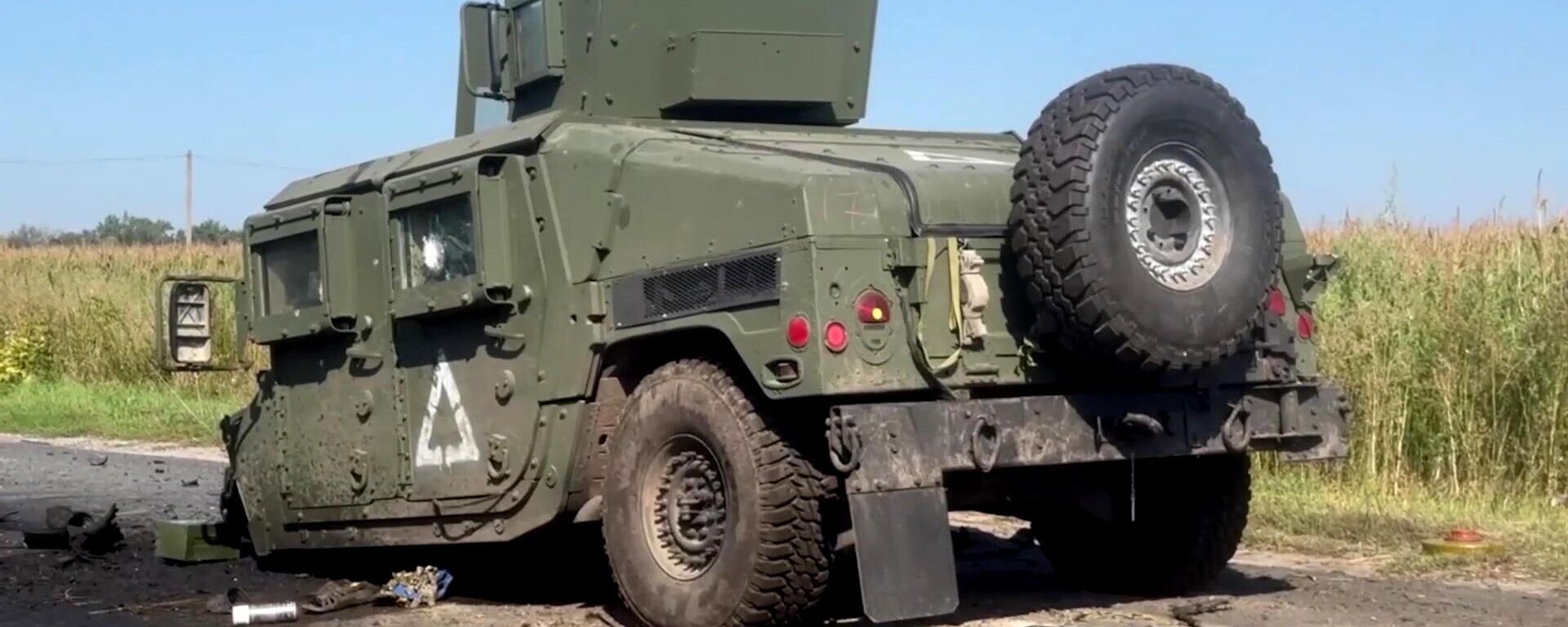 Ukrainian Humvee stopped by naval infantry from the Russian Black Sea Fleet in Kursk region. - Sputnik International, 1920, 21.08.2024