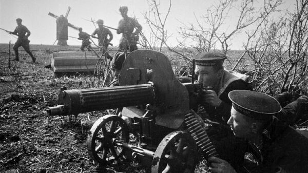 Soviet marines during a local battle for a bridgehead, 1943 - Sputnik International