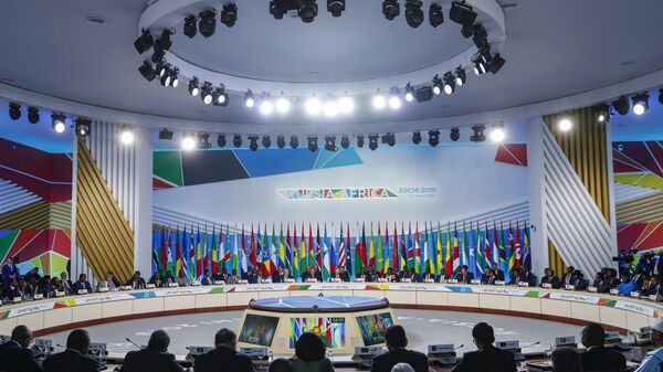 A plenary session is held at the Russia-Africa summit in the Black Sea resort of Sochi, Russia, Thursday, Oct. 24, 2019 - Sputnik International