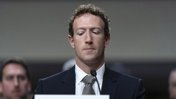 Meta CEO Mark Zuckerberg appears before the Senate Judiciary Committee's hearing on online child safety on Capitol Hill, Wednesday, Jan. 31, 2024 in Washington - Sputnik International