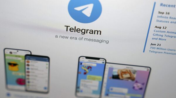 The website of the Telegram messaging app is seen on a notebook screen in Munich, Germany, Monday, Oct. 17, 2022. - Sputnik International