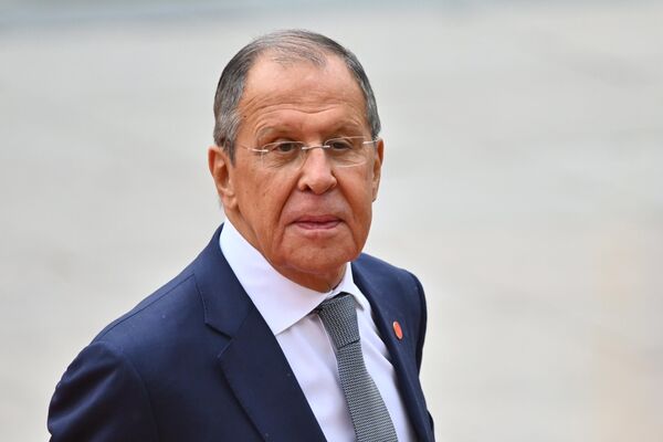 Russian Foreign Minister Sergey Lavrov ahead of the meeting. - Sputnik International