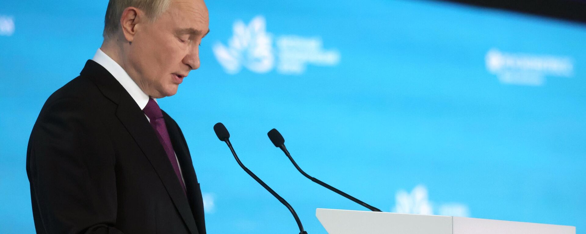 Russian President Vladimir Putin speaks during a plenary session of the 2024 Eastern Economic Forum (EEF) at the Far Eastern Federal University on Russky Island in Vladivostok, Russia. - Sputnik International, 1920, 05.09.2024