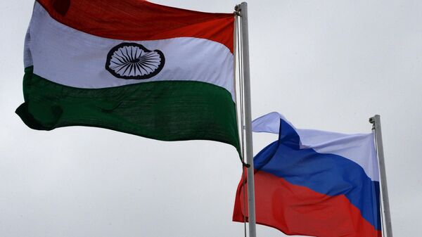 Russian and Indian national flags - Sputnik International