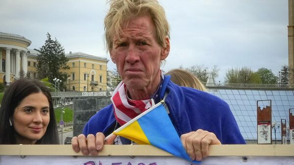 Ryan Wesley Routh takes part in a rally in central Kiev, Ukraine, Saturday, April 30, 2022 - Sputnik International